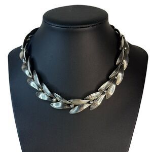 Vintage 1950's Anton Michelson Denmark Sterling Mistletoe 15” Inch Necklace